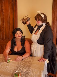 Allie Wolter and Gabby Howell - Creepy Maid Doll Cosplay