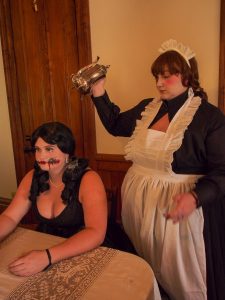 Allie Wolter and Gabby Howell - Creepy Maid Doll Cosplay